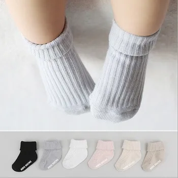 3 Pár Kvalitné Pevné Prúžok Pohodlie Bavlna Novonarodené Deti Ponožky Chlapec New Born Baby Girl Mäkké Ponožky Poschodí Ponožky, Športové Ponožky