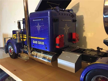 1 14 Rc Tamiya Trailer Arocs Truck Čierneho Plastu Toolbox Bočné Okno Kráľ Hauler Toy Model Tool Box
