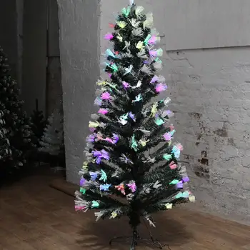 Nový Nový Rok umelý Vianočný stromček jedľa borovica snehom pokryté všetky farby, led & optické svetelné & Hviezdičkový 120/150/180/210