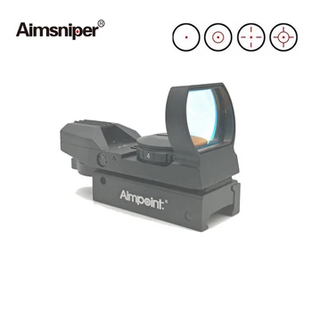 Lov Red Dot Sight Optické Collimator Pohľad S 20 mm Taktické Cieľom bod Holografické Riflescope Reflex 4 Reticle Pre Airsoft