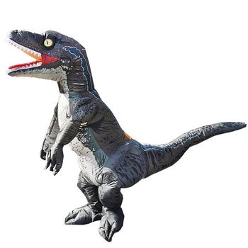 Nový Raptor Velociraptor Nafukovacie Kostýmy Vianoce, Halloween Cosplay Dinosaura Vyhodiť Karneval Party Disfraz pre Dospelých Unisex