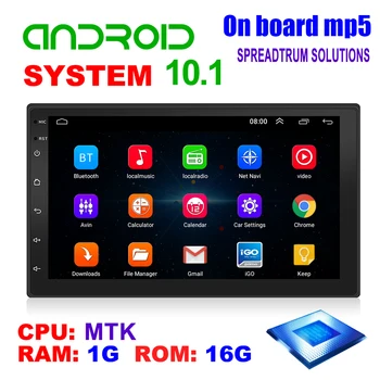 9210S 7 palcový HD 2 DIN Android 10.1 Auto Stereo Bluetooth, WiFi, GPS, FM Rádio Prijímač, Vedúci Jednotky Zozadu pre Telefón Android, IOS
