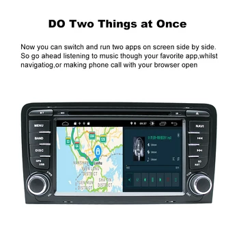Auto Multimediálny Prehrávač 2 Din Android 10 GPS Vedúci oddelenia Pre Audi A3 8P/A3 8P1 3-dverový Hatchback/S3 RS3 Sportback DVD Rádio IPS DSP