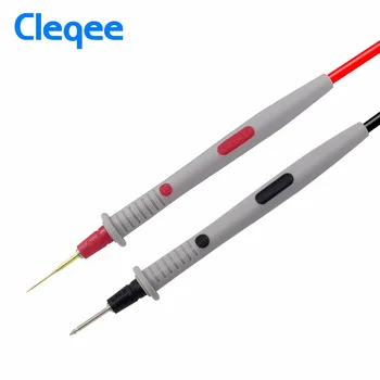 Cleqee P8003.1 8pcs Vymeniteľné testovacie ihly kit 1 mm Pozlátený sharp&2 mm norma vhodné pre Multimeter sondy