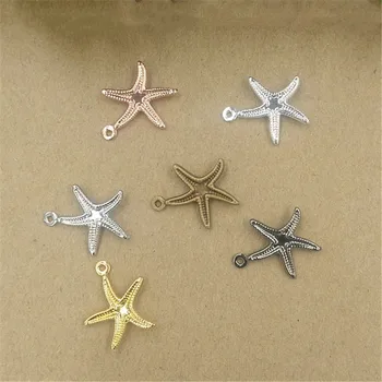 50pcs/veľa 15x18mm Hviezdice Kúzlo Vintage Sea Star Charms Fit Náramky, Náhrdelník DIY Šperky Robiť
