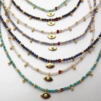 Nádherné Gold-farba Očí Prívesok Náhrdelník Trend Korálkové Streetwear Šperky Nový Rok Darčeky Pre Ženy Viacerých Farebných Možností Choker