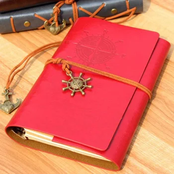 Retro Vintage Kožený Kryt Notebook Prázdny Diár Pirát Dizajn Papiera Poznámka Knihu Traveler, Poznámkový Blok, Písacie Potreby Vzdelávania Dodávky