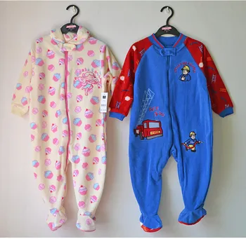 2020 Nový Príchod Dieťaťa Polárnych Textílie Jeden Kus Sleepwear Derlook Romper Jar A Na Jeseň Malých Muž Žena Baby Plus Veľkosť