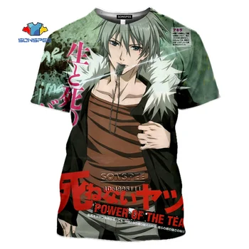 SONSPEE Anime Togainu č Chi 3D Tlač Ženy, pánske tričká, Letné tričko Tričko Harajuku Bežné Krátky Rukáv Plus Veľkosť XS-7XL