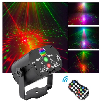 60 Vzory Led Disco Svetlo pre Ovládanie Hudby RGB DJ Laserový Projektor USB Nabíjateľné Vianočné Fáze svetlá Pre Domáce Stranu Narodeniny