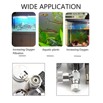 Duálny Rozchod Akvárium CO2 Regulátor s Skontrolujte Elektromagnetický Ventil Bublina Bubble Počítadlo W21.8 EU Plug DIY akvárium Príslušenstvo Súprava