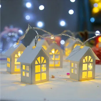 2M LED Reťazec Svetlá Dreva Domu Lampa Vianočné Girlandy 10LEDs Nový Rok Svadobné Party Dovolenku Izba DIY Dekorácie