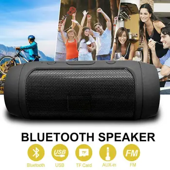 HobbyLane Mini Bezdrôtový Reproduktor Bluetooth 4.2 Reproduktor Zosilnený Prenosné Vonkajší Reproduktor Stereo Bass Reproduktor, USB TF FM Rádio