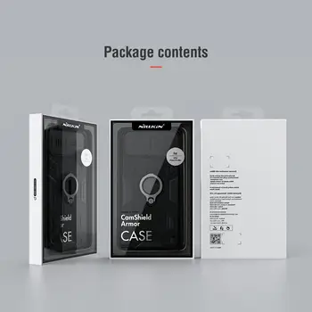 NILLKIN puzdro pre iPhone 11 Pro Max /pre iPhone 7 8 SE 2020 s Prsteň stáť Prípade Fotoaparátu na Ochranu Posuňte kryt pre iPhone 11 Prípade