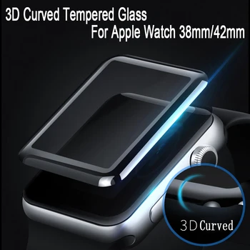 Sinzean 100ks/veľa Pre Apple hodinky (38mm/42mm/40 mm/44 mm) 3D zakrivené tvrdeného skla screeen chránič s maloobchodných balíkov