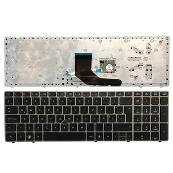 Latinská Klávesnica pre notebook HP EliteBook 8560p 8570P 8560B 6560b 6565b 6560P klávesnica S ukazovacie zariadenie s black/silver hranice