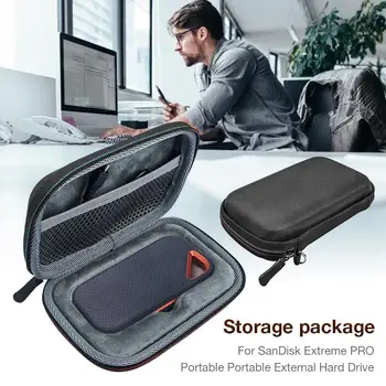 Pevný Disk Ochranný Kryt Drôt Nabíjačku Úložný Box pre SanDisk Extreme PRO Prenosný Externý Prípade