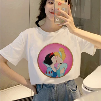 V lete roku 2019 Harajuku T Shirt Ženy Gay Pride T-shirt Grafické Lesbické Tlač Tričko kórejský Štýl Top Tees Žena