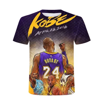 Kobe Bryant Športové 3D Tlač Krátky Rukáv Muž T Shirt Bežné Muži/Ženy 2021 Lete O Krk Basicn pánske T-shirt Voľný čas T-shirts