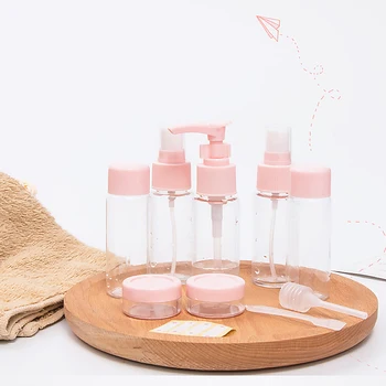 11 Ks Prázdne Cestovné Fľaše Nastaviť Shampoo Liquid Kozmetické Toaletný Parfum Očný Krém alkoholu Transparentné Naplniteľné Fľaše Nastaviť