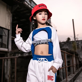 Dievčatá Jazz Tanečné Kostýmy Hip-Hop Oblečenie Pre Deti kórejský Street Dance Vyhovovali Štádium Oblečenie Festival Oblečenie VDB1226