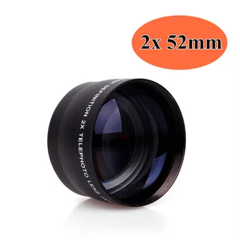 2X 52mm Vysokej Rýchlosti teleobjektívu Tele Lente pre Nikon AF-S DX 18-55mm,AF-S 55-200 mm Canon, Sony