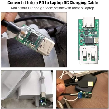 USB-C PD2.0/3.0 DC Converter Modul Napájania umelé návnady Rýchle Nabitie Spúšť Prieskum Volebných Detektor Tester(ZYPDS)