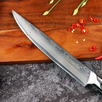 SUNNECKO Japonský VG10 Core Damasku Ocele, Kuchynské Nože 8