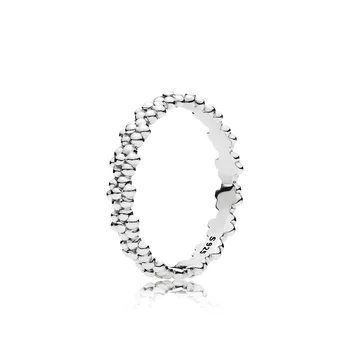 Nové Módne 925 Sterling Silver Krúžky Rose Gold Duté Lásku, Šťastie Osem Crystal Prst Prsteň Pre Svadobné Ženy Šperky