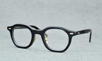 LKK Hand-made žiarenia-dôkaz počítač okuliare pre mužov a ženy, malé retro-tvár okuliare dioptrické okuliare