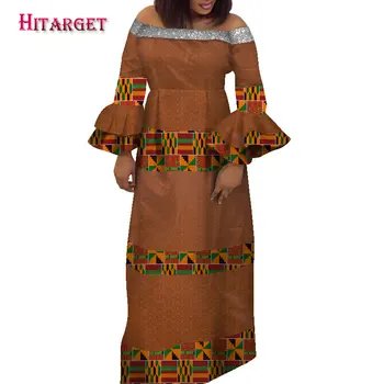 2020 Afriky šaty Party šaty Multicolor kvetinový tlač šaty Tradičné Africké oblečenie Voľné sukne pre ženy wy8201