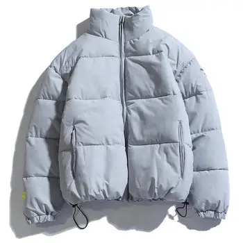 2020 Zimný Kabát pánske Teplé Parkas Streetwear Bavlna Coats Slim Fit Muž Bundy Pevné Vetru Vatovaný Kabát Pánske Oblečenie 4XL