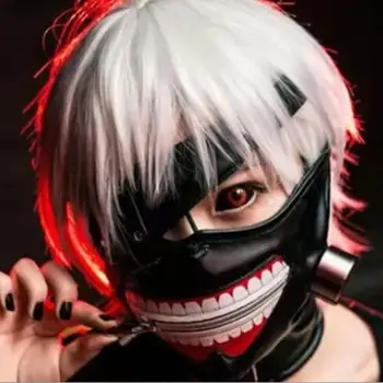 Tokio Vlkolak Kaneki Ken Zips, Nastaviteľné Pásu Prop Maska Halloween Cosplay Party