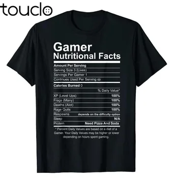 Hráč Nutričné Fakty Pohode Hráč Video Hry Funny T-Shirt