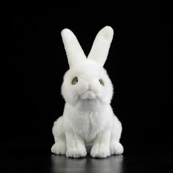 Roztomilé Biele Bunny Prírodné Plyšové Hračky Plyšové Zvieratko Krásne Hare Spať Bábiku Vysokú Kvalitu Simulácie Králik, Baby, Deti, Deti Darček