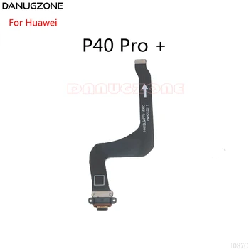 10PCS/Veľa Pre Huawei P40 Pro + Plus USB Nabíjací Dock Konektor Port Konektor Zásuvka Jack Poplatok Rada Flex Kábel