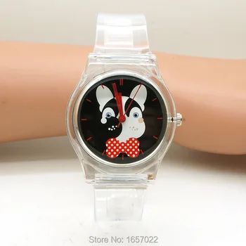 Pôvodné HOTIME značky ženy muž módne krásny pes mix farieb popruh náramkové hodinky nepremokavé s vysokou kvalitou japonsko pohyb