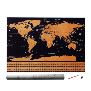 42*30 cm Stieracie World Travel Mapu Premium Osobné Nálepky na Stenu Plagát Všetky Krajiny Vlajky Balík Pre Cestovateľov