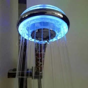LED Sprcha Hlavu Iónový Filter Filtrácia Vody pod Vysokým Tlakom Ukladanie 3 Zmena Vodného Režimu Rozsvieti Svetlo Automaticky Mení