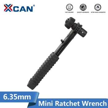 XCAN Mini Rapid Račňový Uťahovák 6.35 mm Rýchle Uvoľnenie Profesionálne Ručné Náradie, Rini Ratchet Nástroje