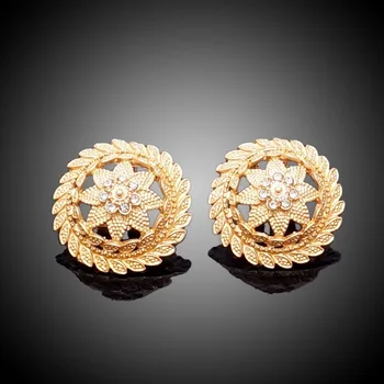 Módne Svadobné Šperky Afrike Korálky Šperky Set Dubaj Zlatý Náhrdelník Náramok Náušnice Crystal Ženy, Svadobné Šperky