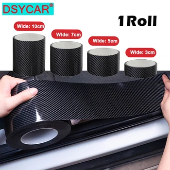 DSYCAR 5D Uhlíkových Vlákien Black Vinyl Zábal Auta Automobilový DIY Zábal Film Pásku Roll pre Univerzálne Vozidlá