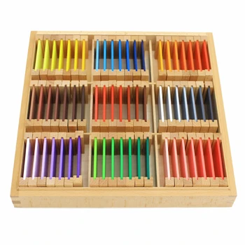 3 Veľkosť Montessori Senzorické Materiál Vzdelávania Farba Tablet Box 1/2/3 Dreva Predškolského Vzdelávania Deti Zmyslové Učebné Pomôcky, Hračky Darček
