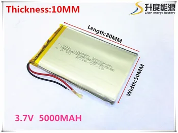 Tablet batéria 3,7 V 5000mAH 105080 Polymer lithium ion / Li-ion batéria pre tablet pc batérie