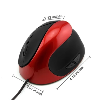 CHYI Vertikálne Káblové Usb Kábel Počítačovej Myši 3d Ergonomická Optická 6 Tlačidiel PC Masue Červená Čierna Fialová 1600 DPI Myš Pre Notebook