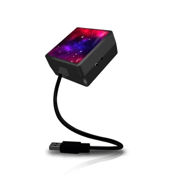 USB Interiéru Vozidla Strechy Atmosféru Starrry Sky Lampa LED Projektor Star Nočné Svetlo Y98C