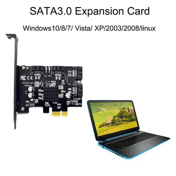 PCI-E na SATA3.0 Radič Rozširujúca Karta 4 Port 6 G Stúpačky Karta Rozšírenie IPFS Pevný Disk Ťažba Karty 88SE9215 Professional