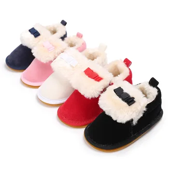 Zimné 0-1 rokov muži a ženy, detské gumové dno teplé plus bavlna dieťa, batoľa topánky