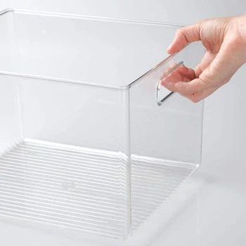 29X20X15cm Akryl Organizátor Transparentné Zásuvky Chladničky Box Úložný Plastový Ploche Ubytovni Kúpeľňa Úložný Box