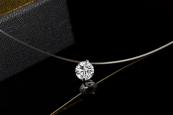 925 Sterling Silver Crystal Kolo Čaro Náhrdelník Prívesok Pre Ženy 2020 Romantické Svadobné Party Šperky Darček